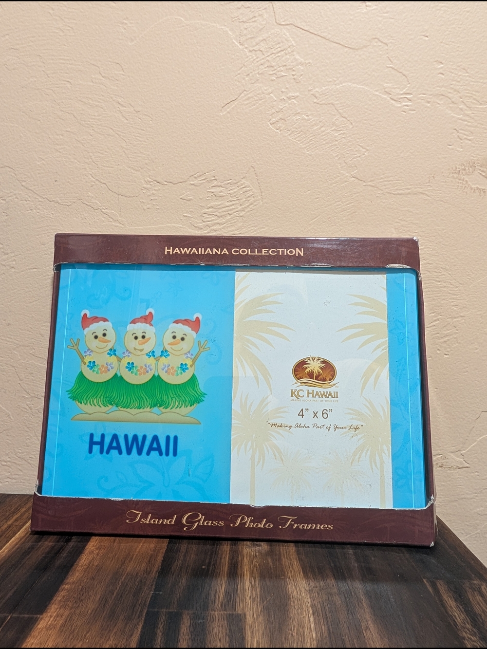 Hawaiiana Collection KC Hawaii Glass Frames Mele Kalikimaka Snowman Christmas